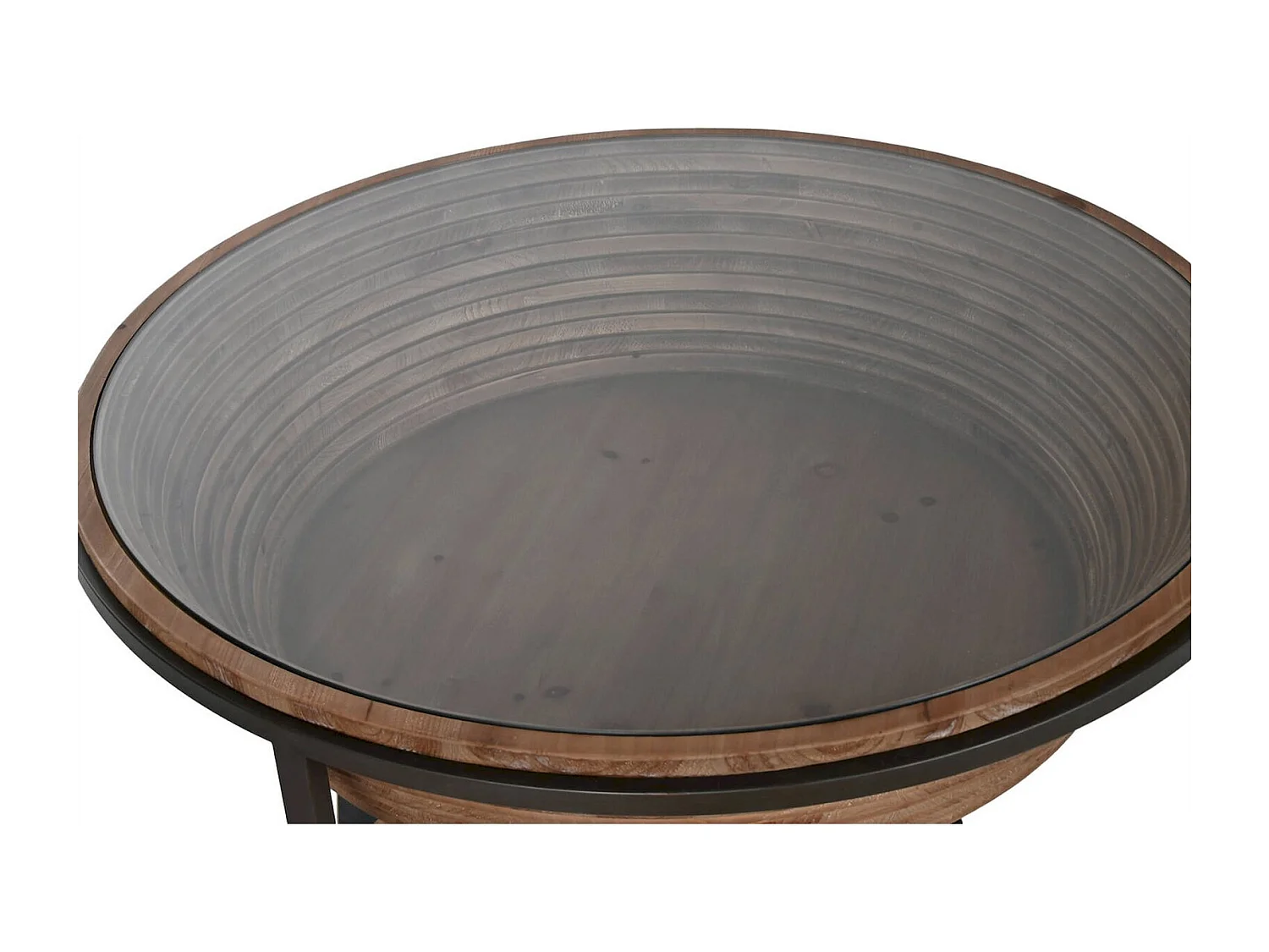 Table basse verre et bois élégance salon