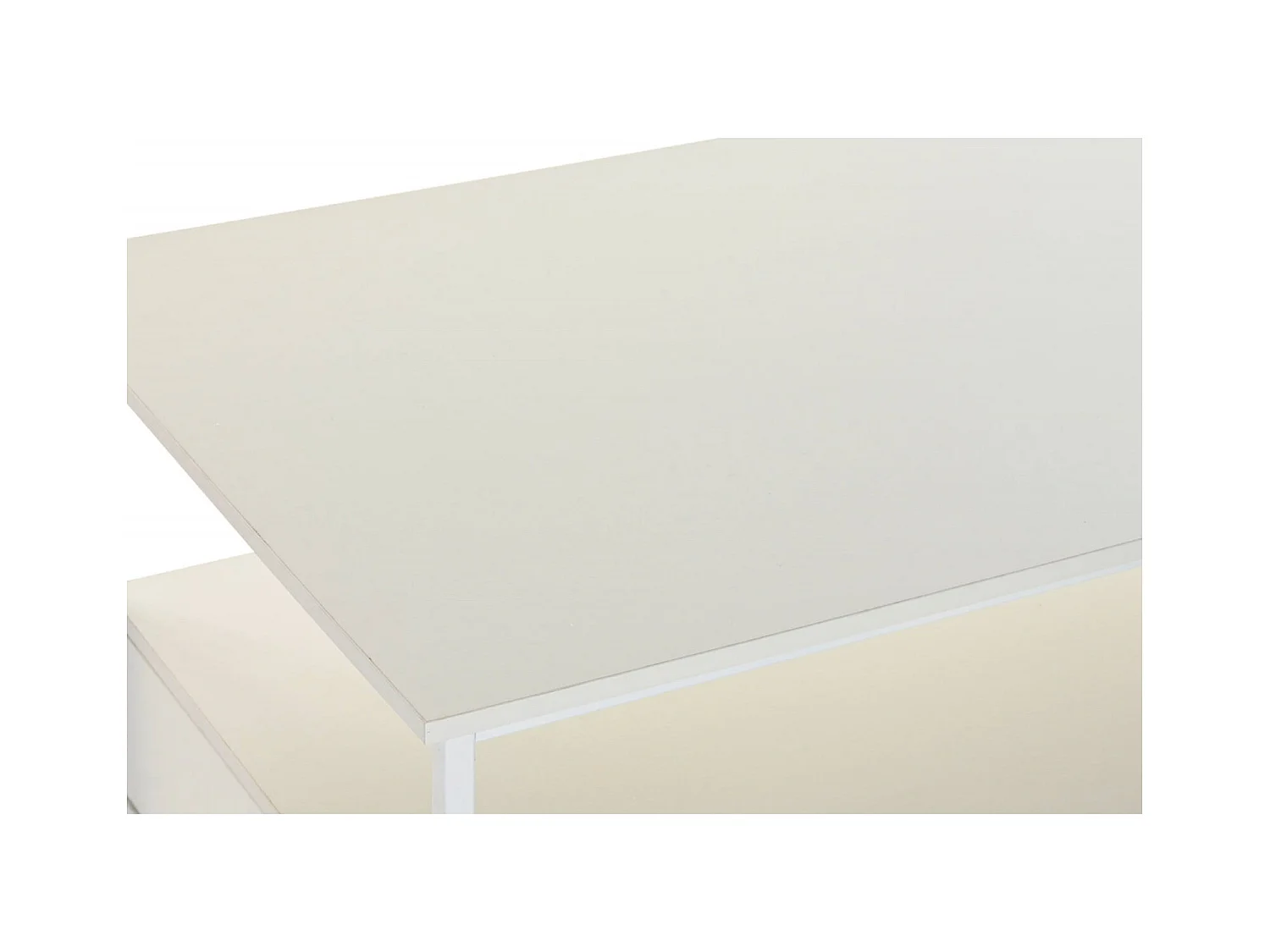 Table basse design élégante en bois blanc et métal