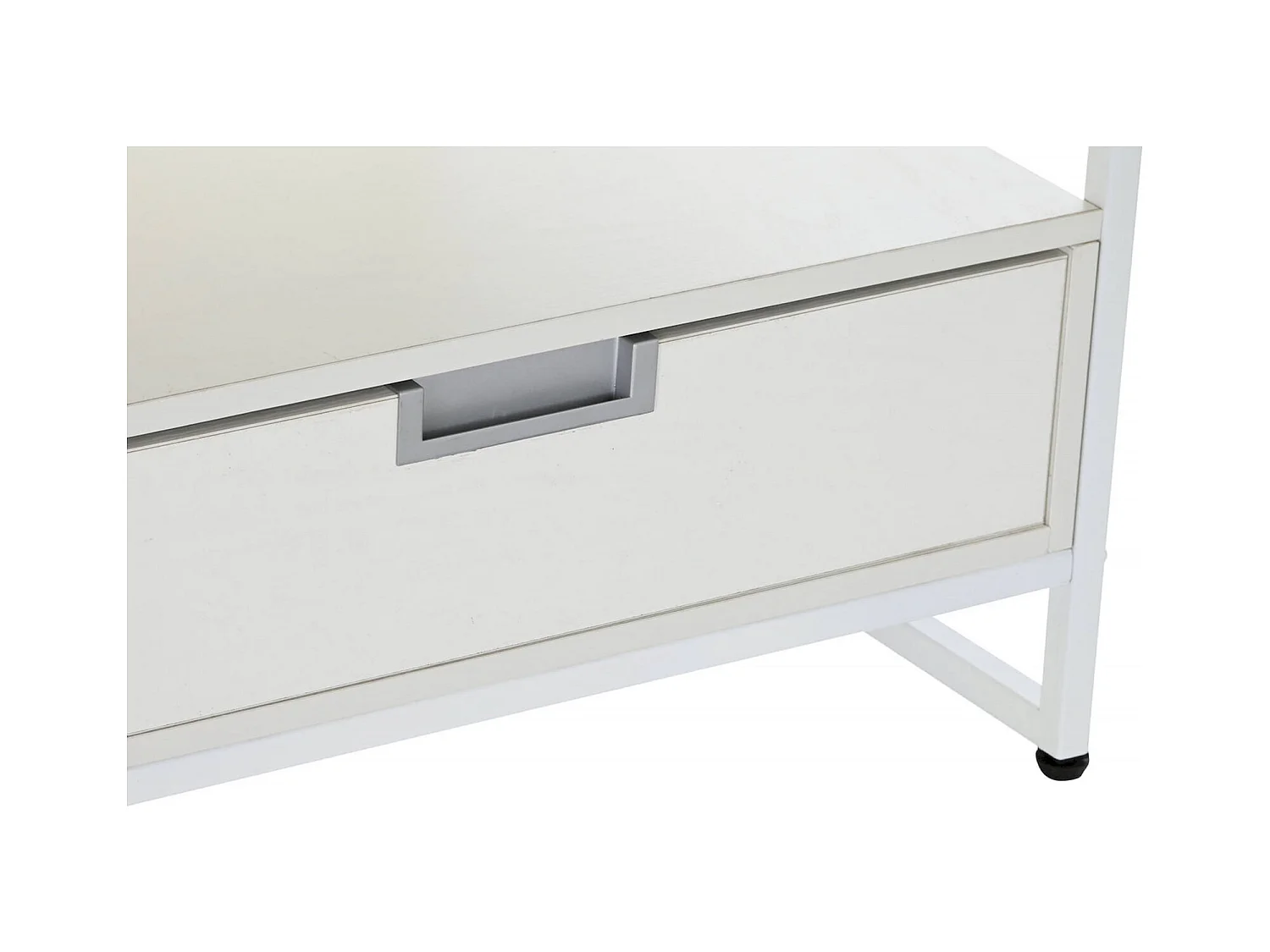 Table basse design élégante en bois blanc et métal