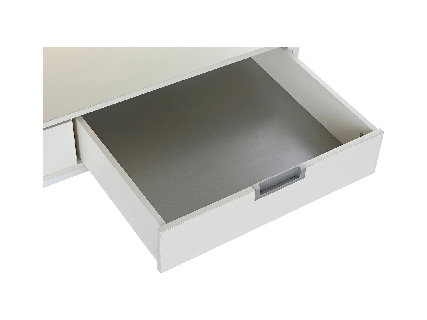 Table basse design élégante en bois blanc et métal