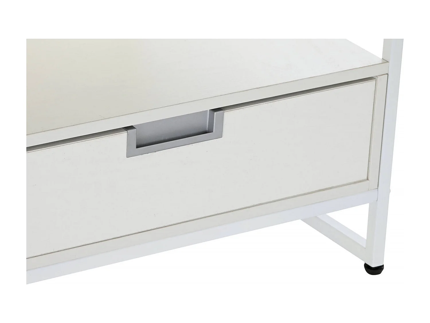 Table basse design élégante en bois blanc et métal