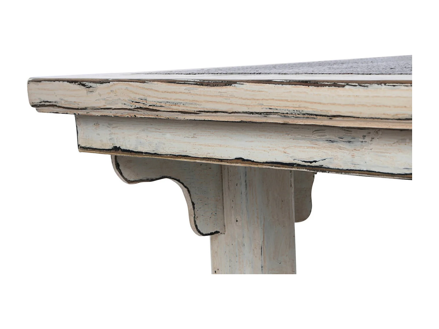 Table basse élégance olmo et rattan effet vieilli