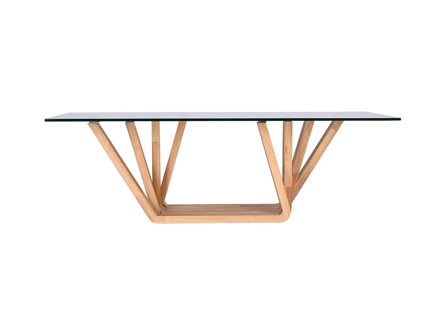 Table basse élégance noyer et verre pour salon moderne