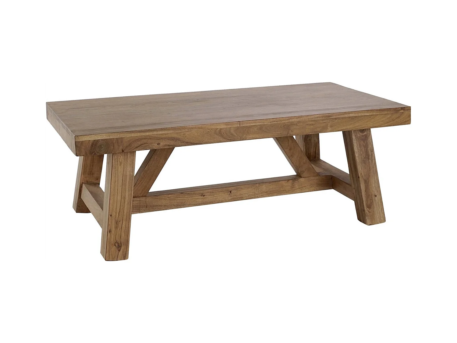 Table basse en acacia marron pour salon élégant