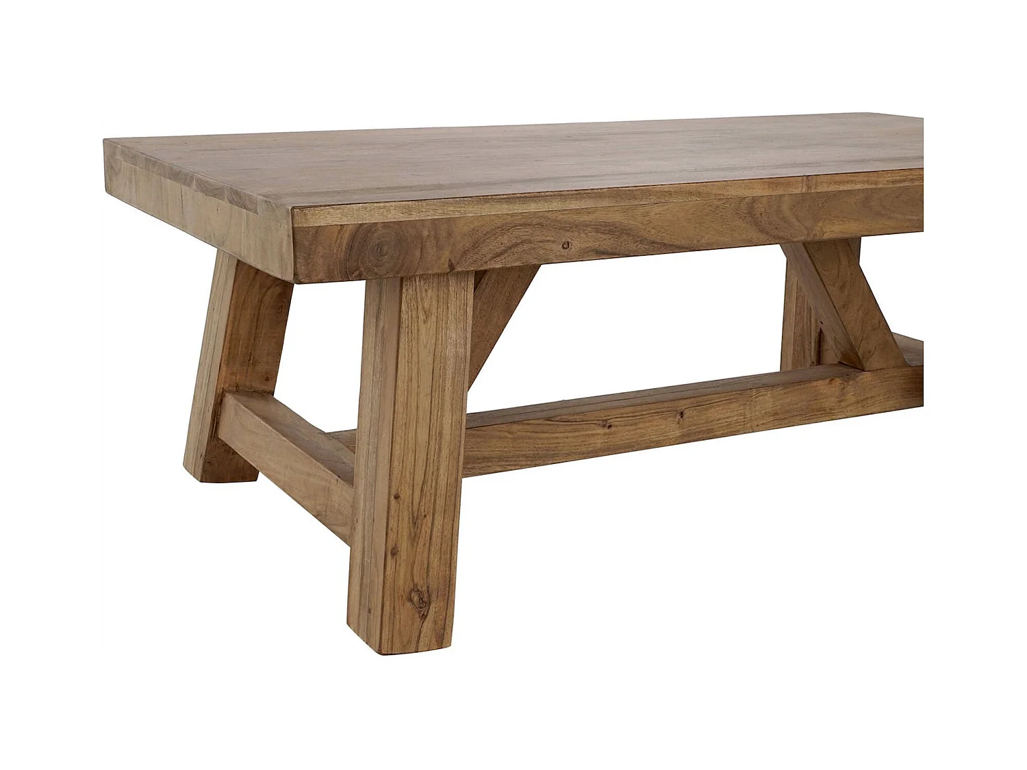 Table basse en acacia marron pour salon élégant