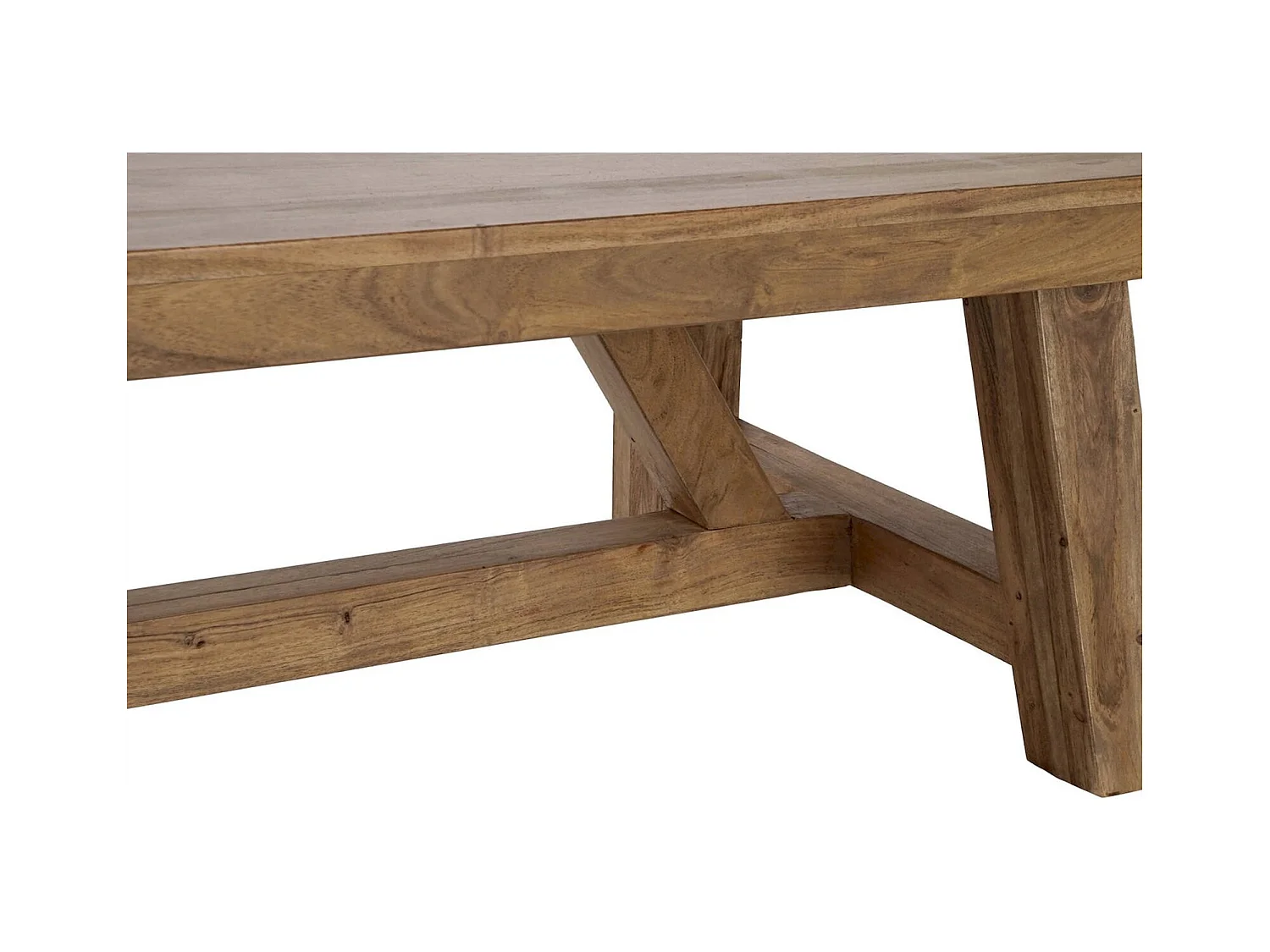 Table basse en acacia marron pour salon élégant