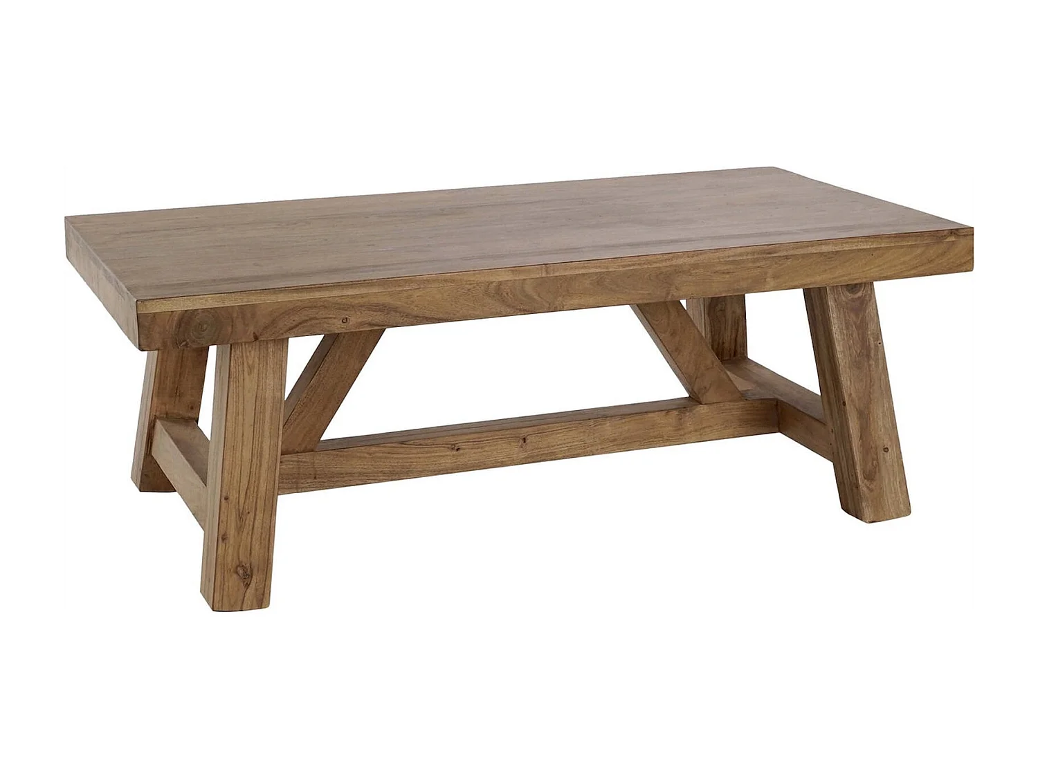 Table basse en acacia marron pour salon élégant