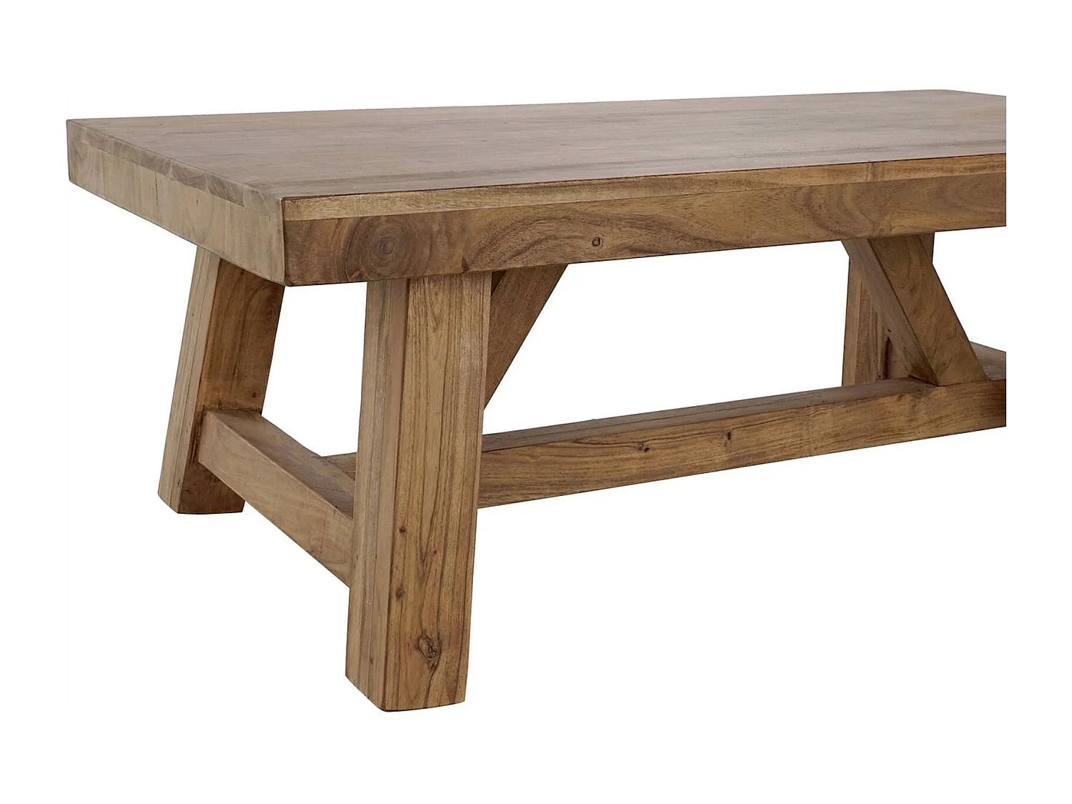 Table basse en acacia marron pour salon élégant