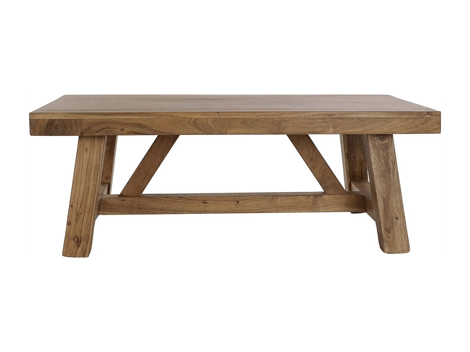 Table basse en acacia marron pour salon élégant