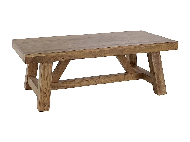 Table basse en acacia marron pour salon élégant