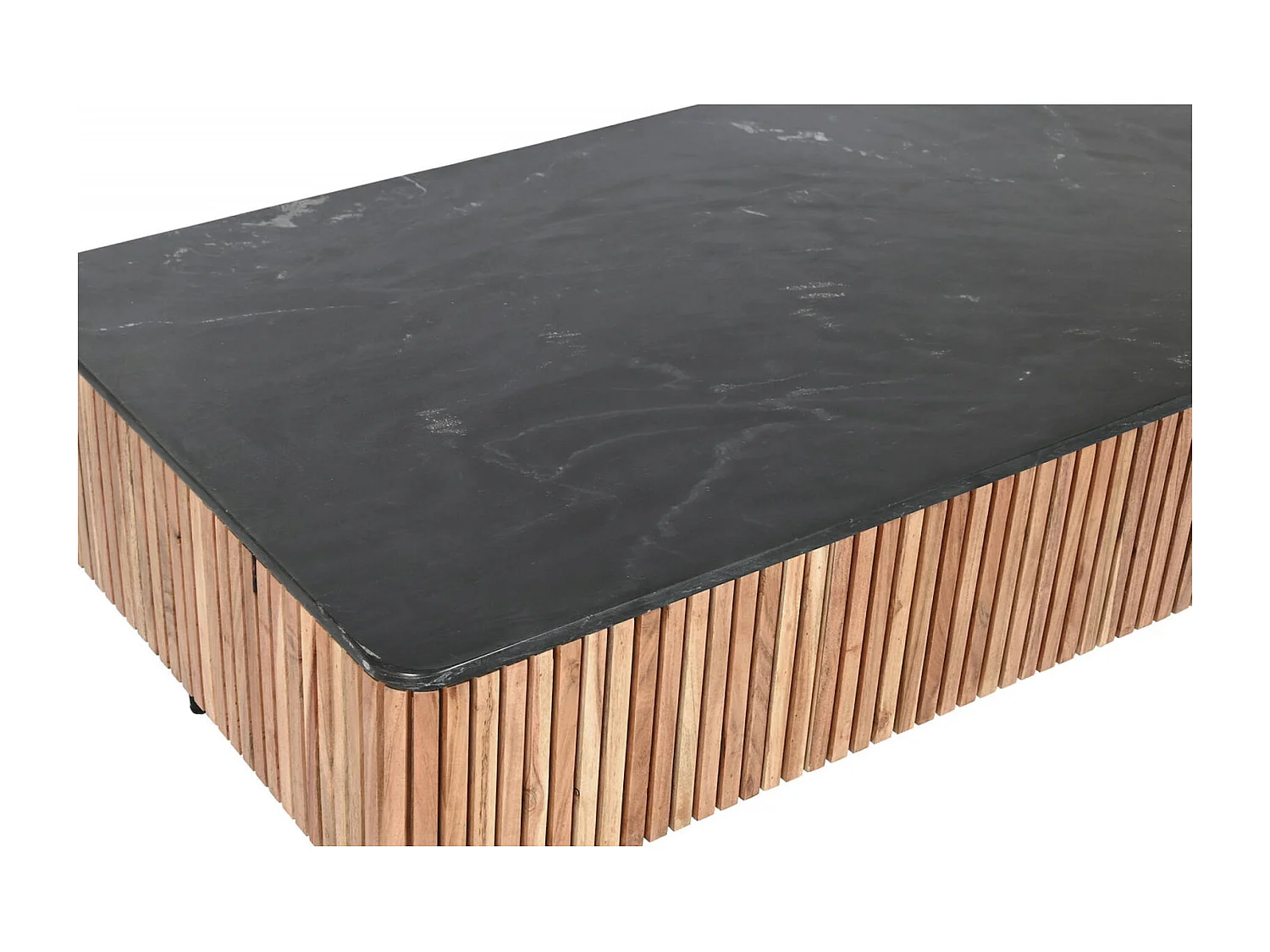 Table basse en marbre et acacia élégance naturelle