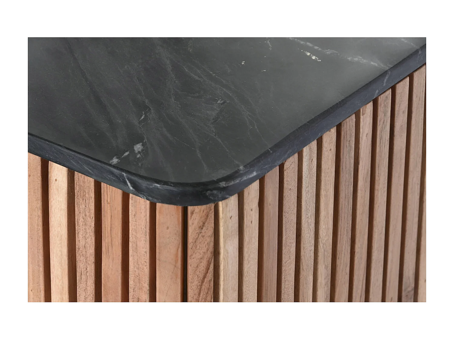 Table basse en marbre et acacia élégance naturelle