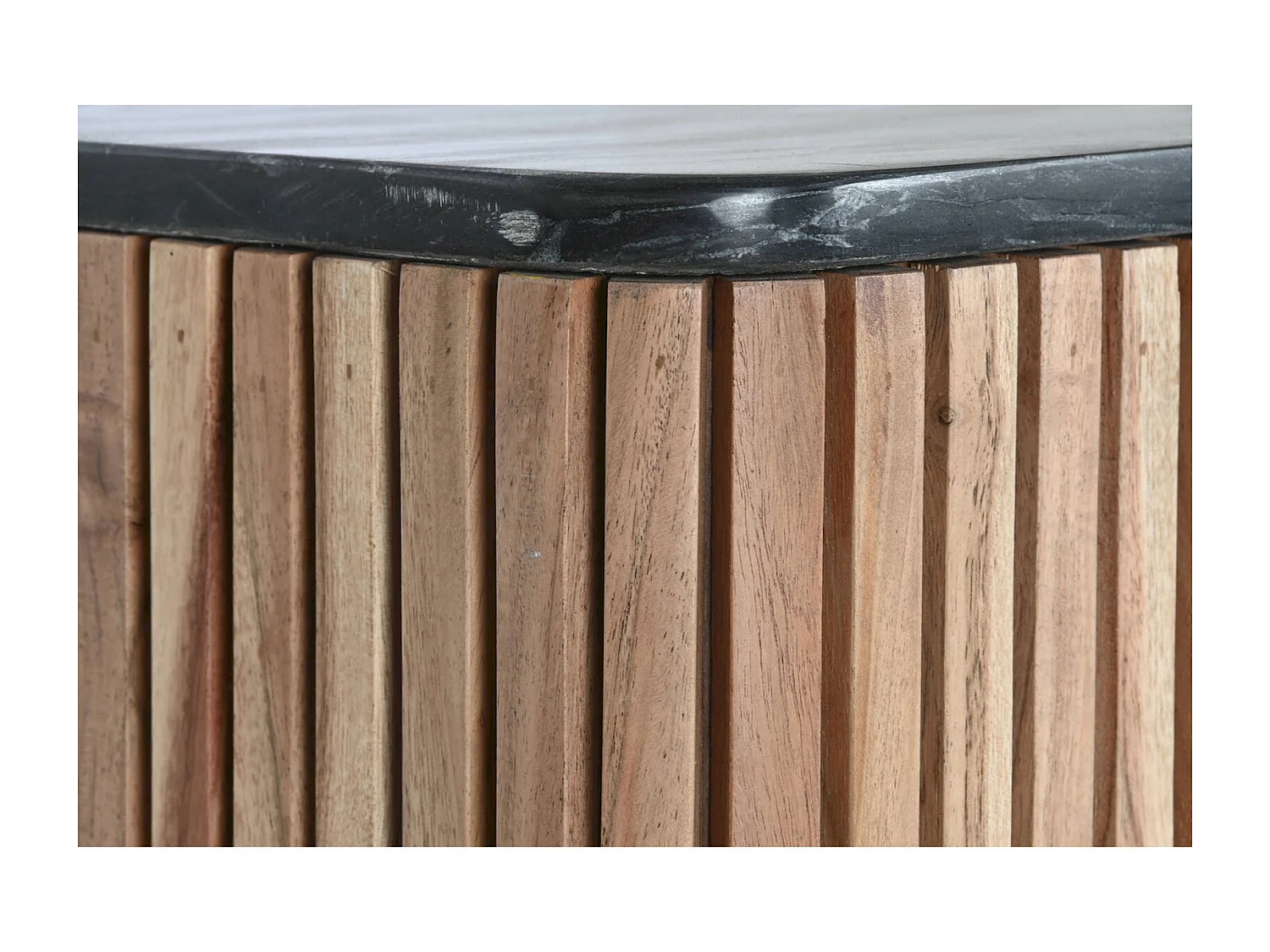 Table basse en marbre et acacia élégance naturelle