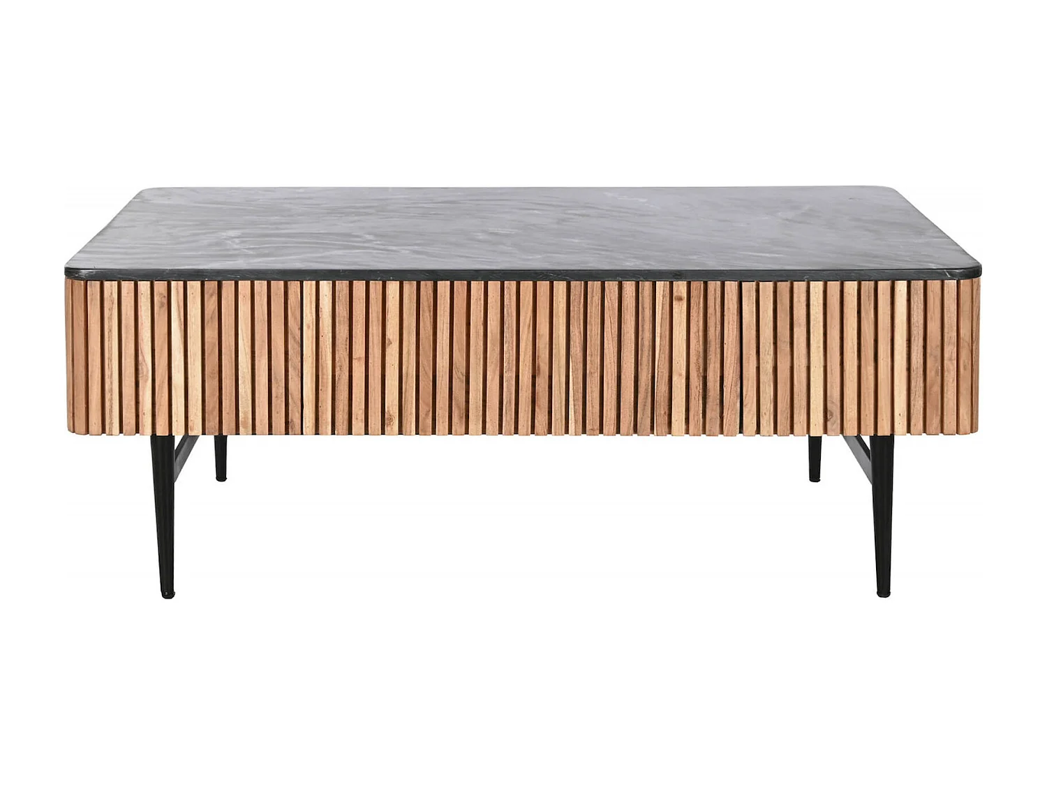 Table basse en marbre et acacia élégance naturelle