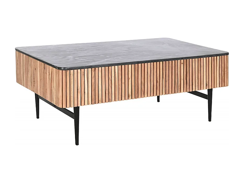 Table basse en marbre et acacia élégance naturelle