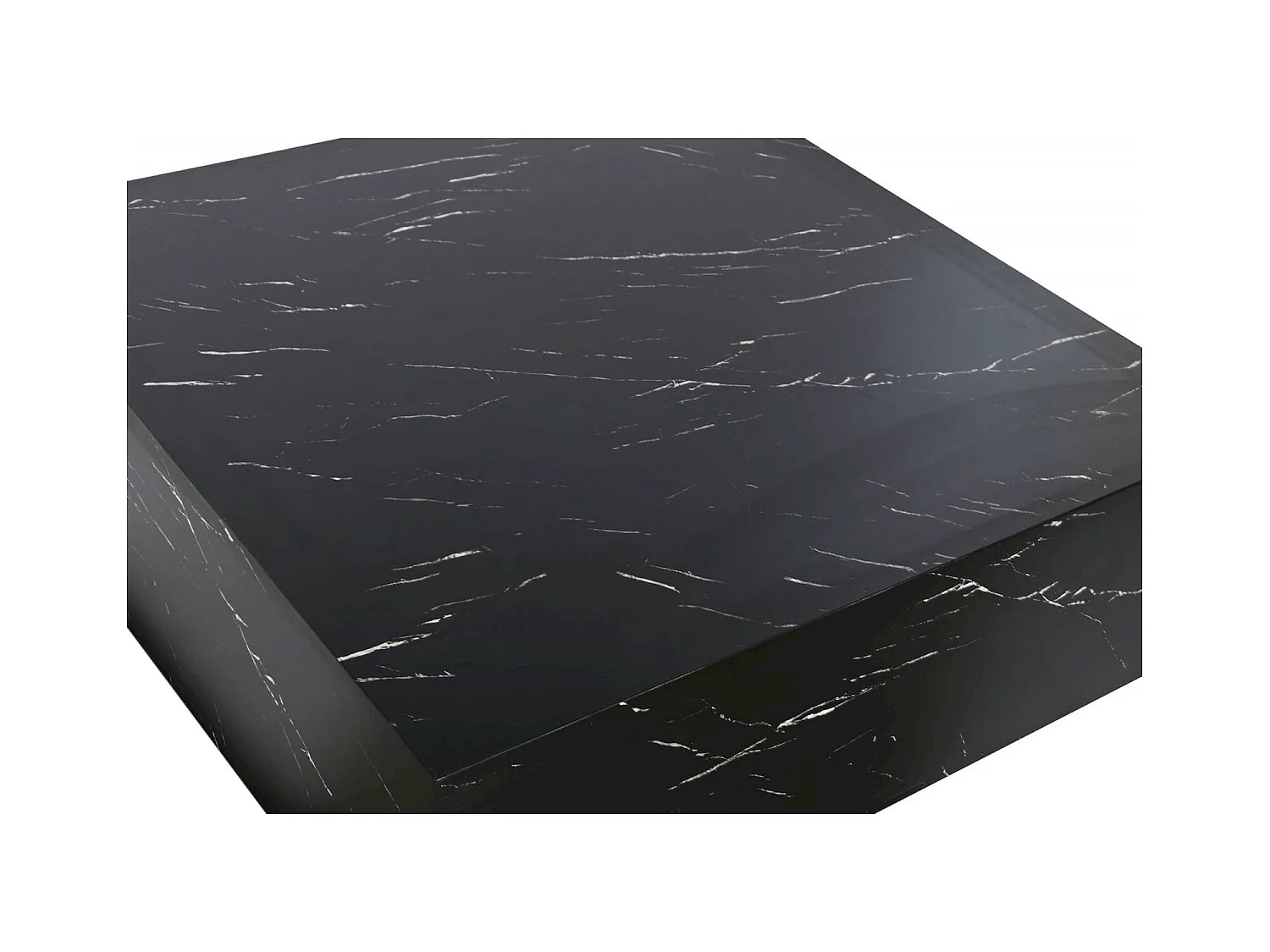 Table basse effet marbre noir pour salon chic