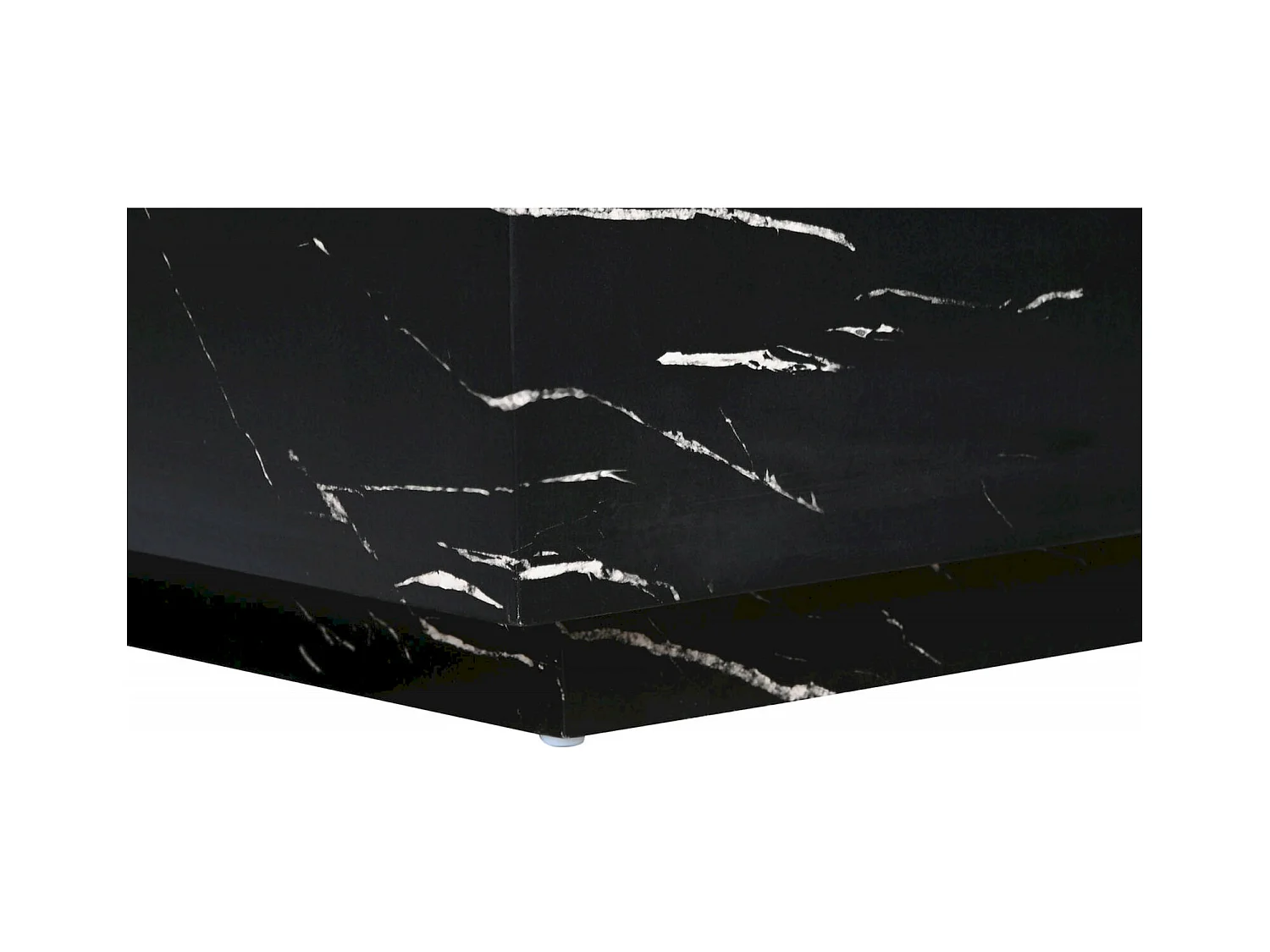 Table basse effet marbre noir pour salon chic