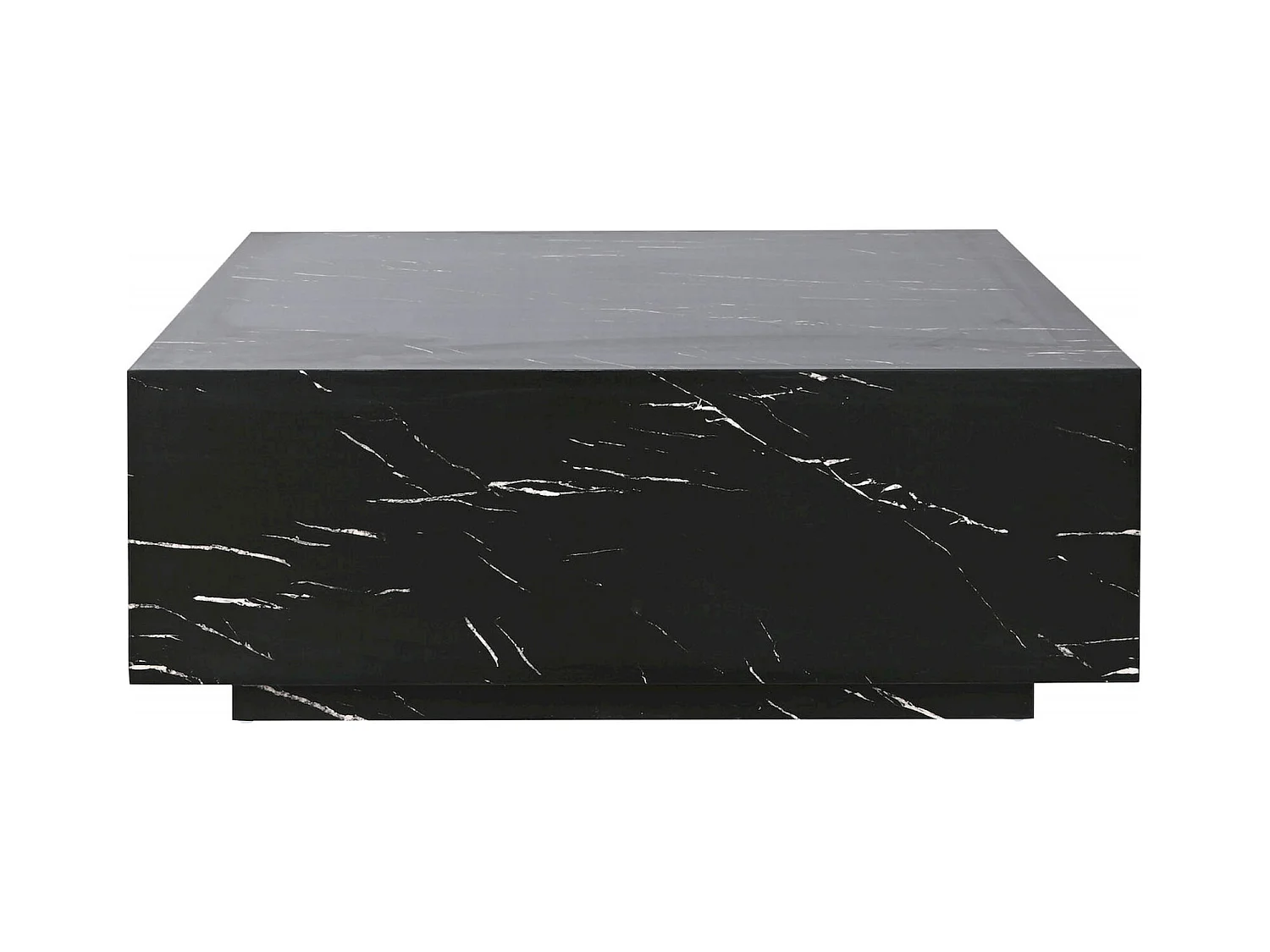 Table basse effet marbre noir pour salon chic