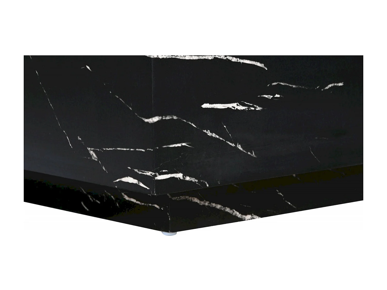 Table basse effet marbre noir pour salon chic