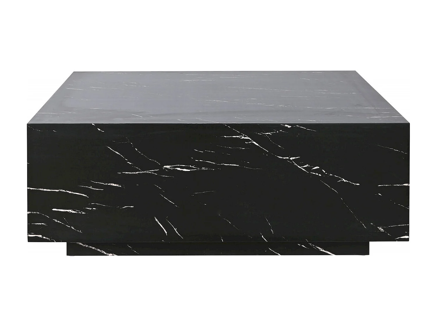 Table basse effet marbre noir pour salon chic