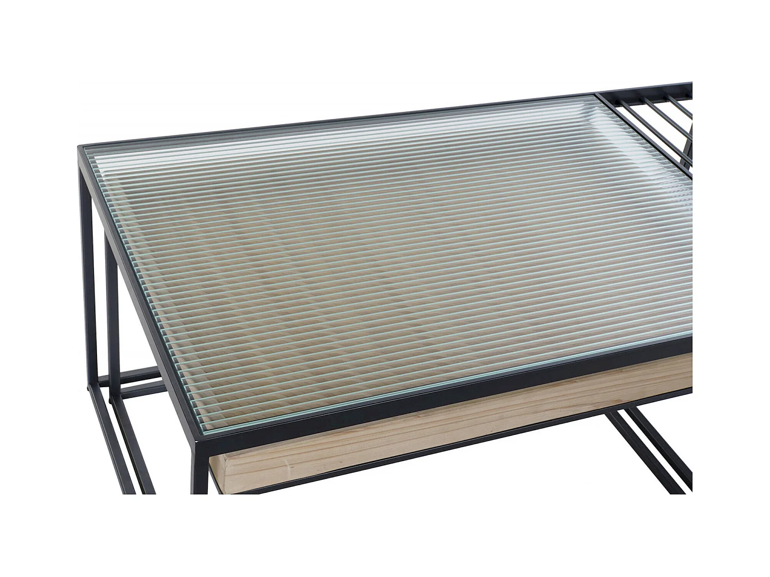 Table basse élégance métal et verre pour salon moderne