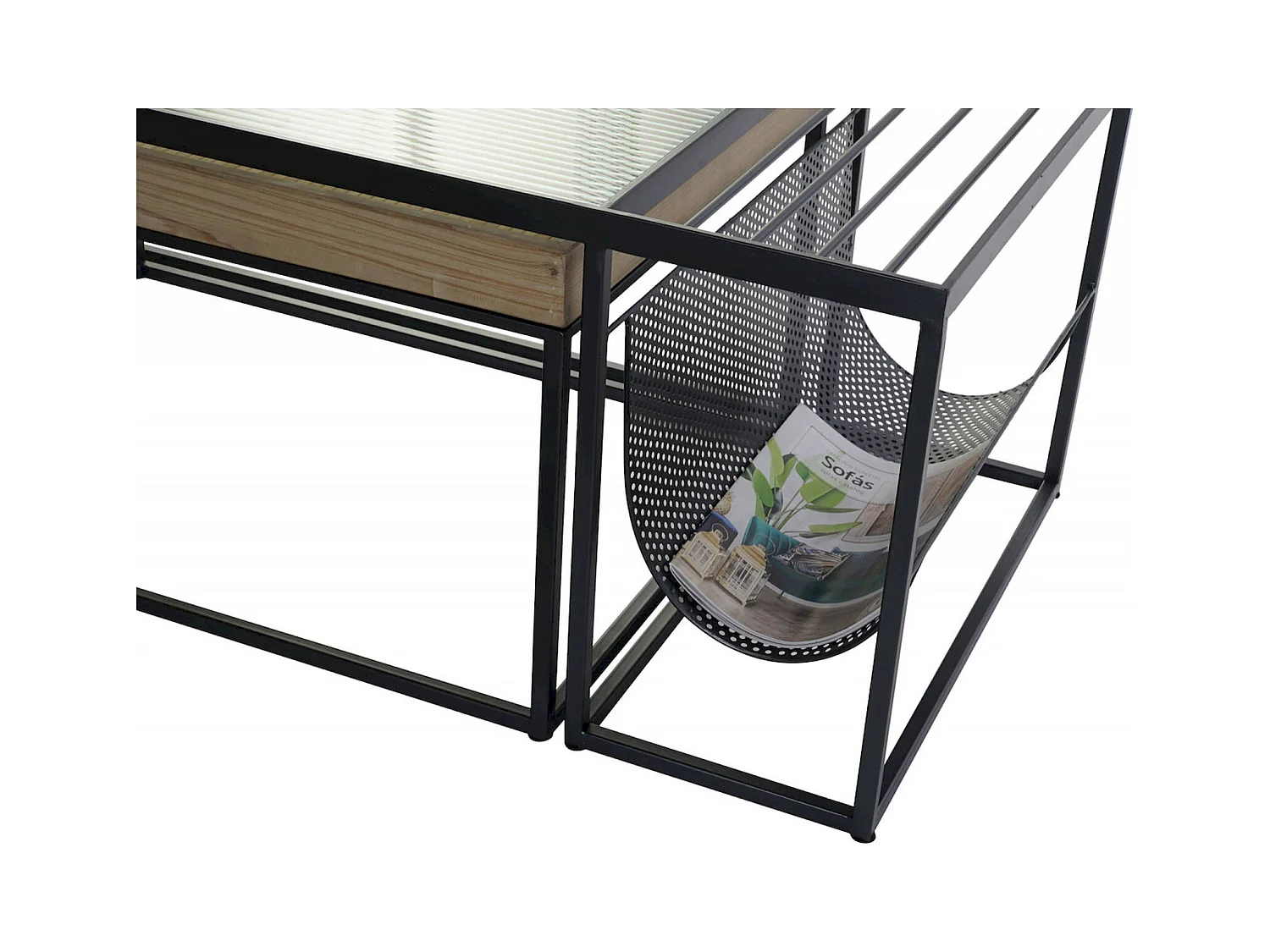 Table basse élégance métal et verre pour salon moderne