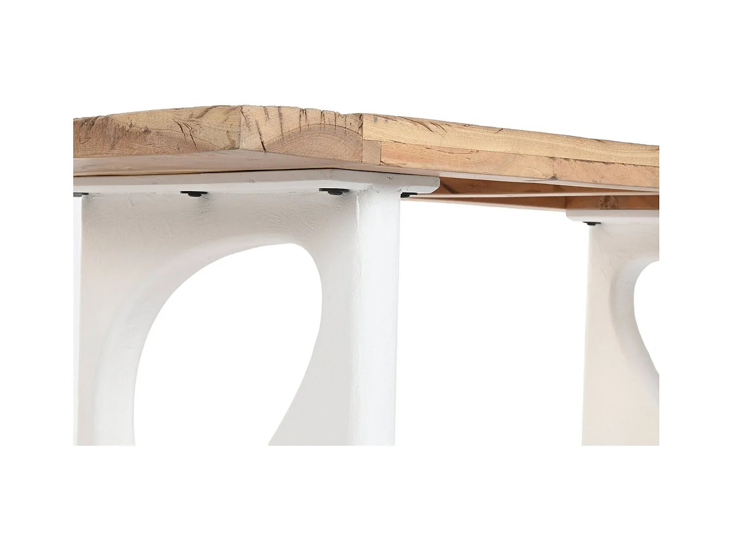Table basse bois recyclé mango blanc élégance naturelle
