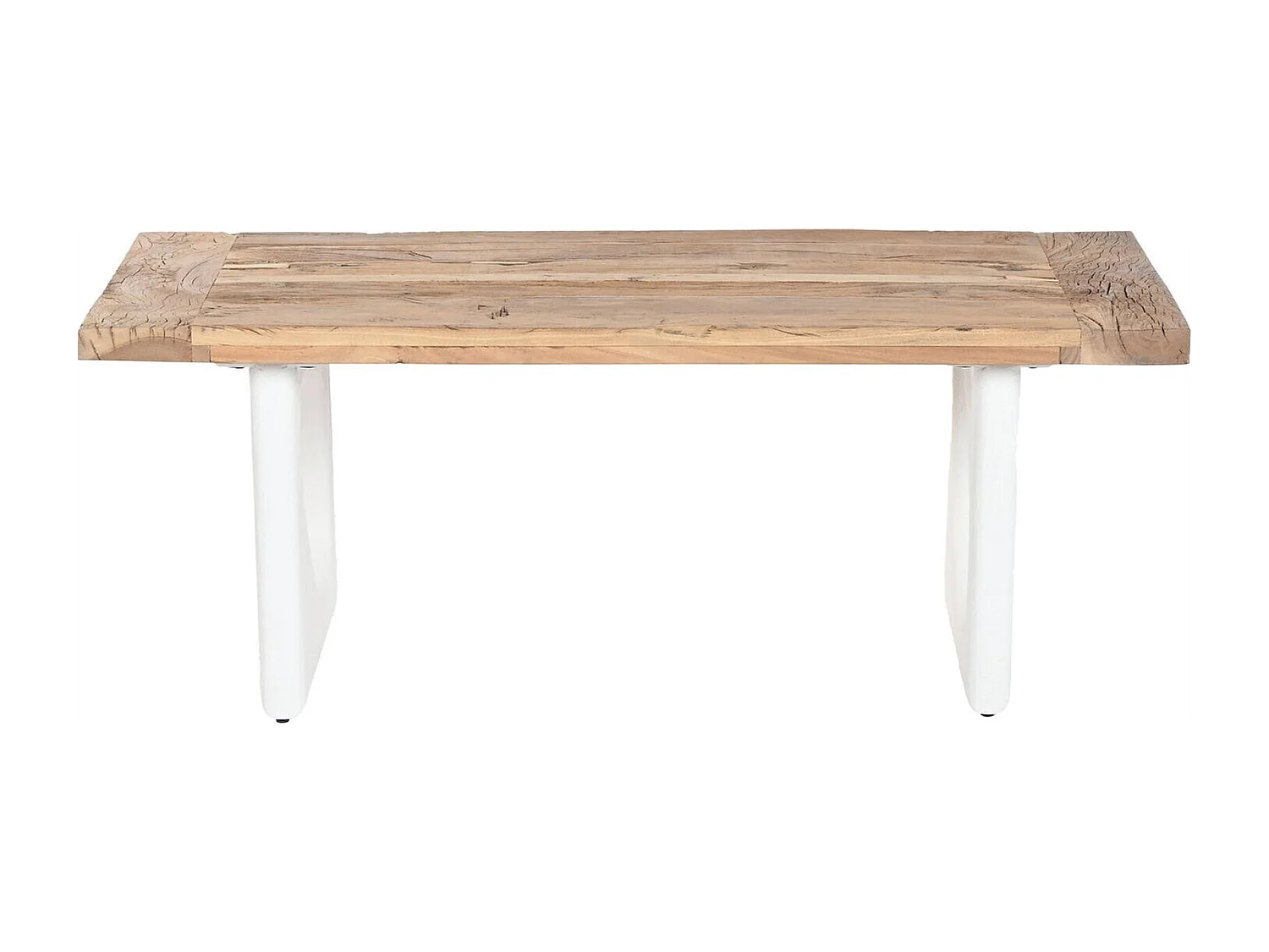 Table basse bois recyclé mango blanc élégance naturelle