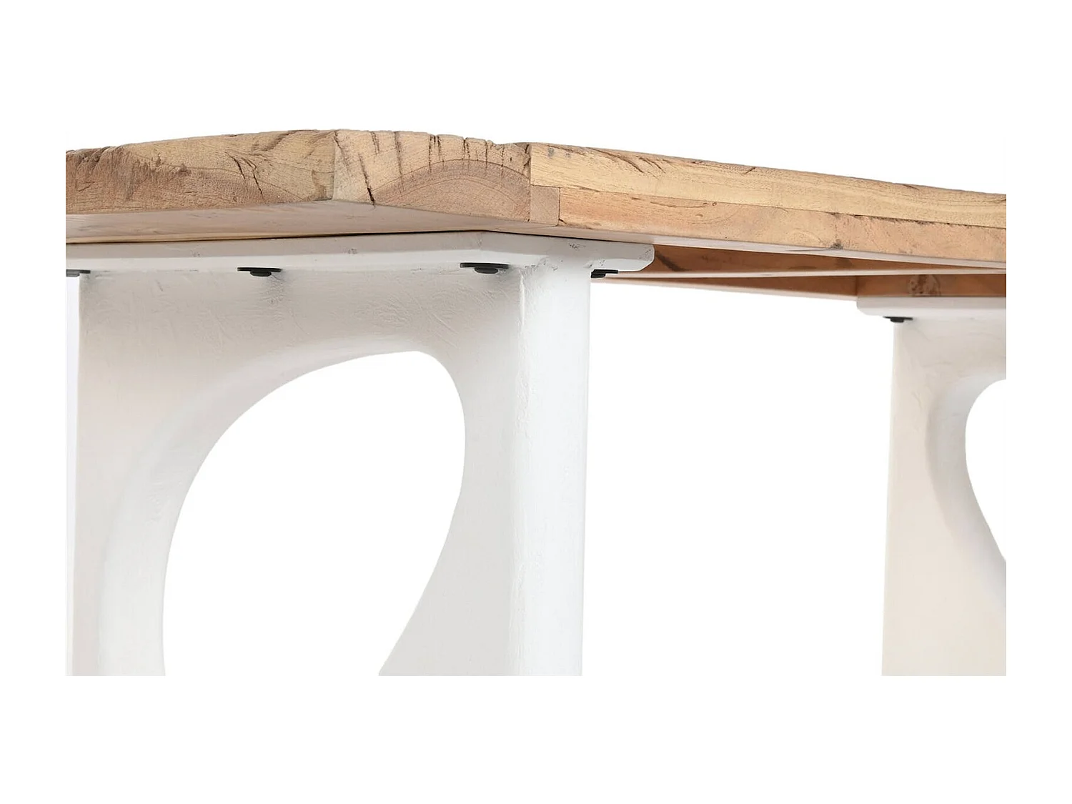 Table basse bois recyclé mango blanc élégance naturelle