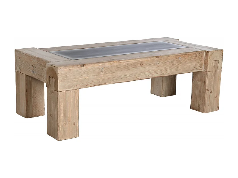 Table basse bois naturel pour salon chaleureux