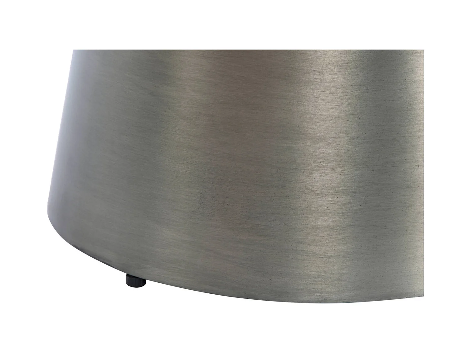 Table basse élégante métal gris et touché doré