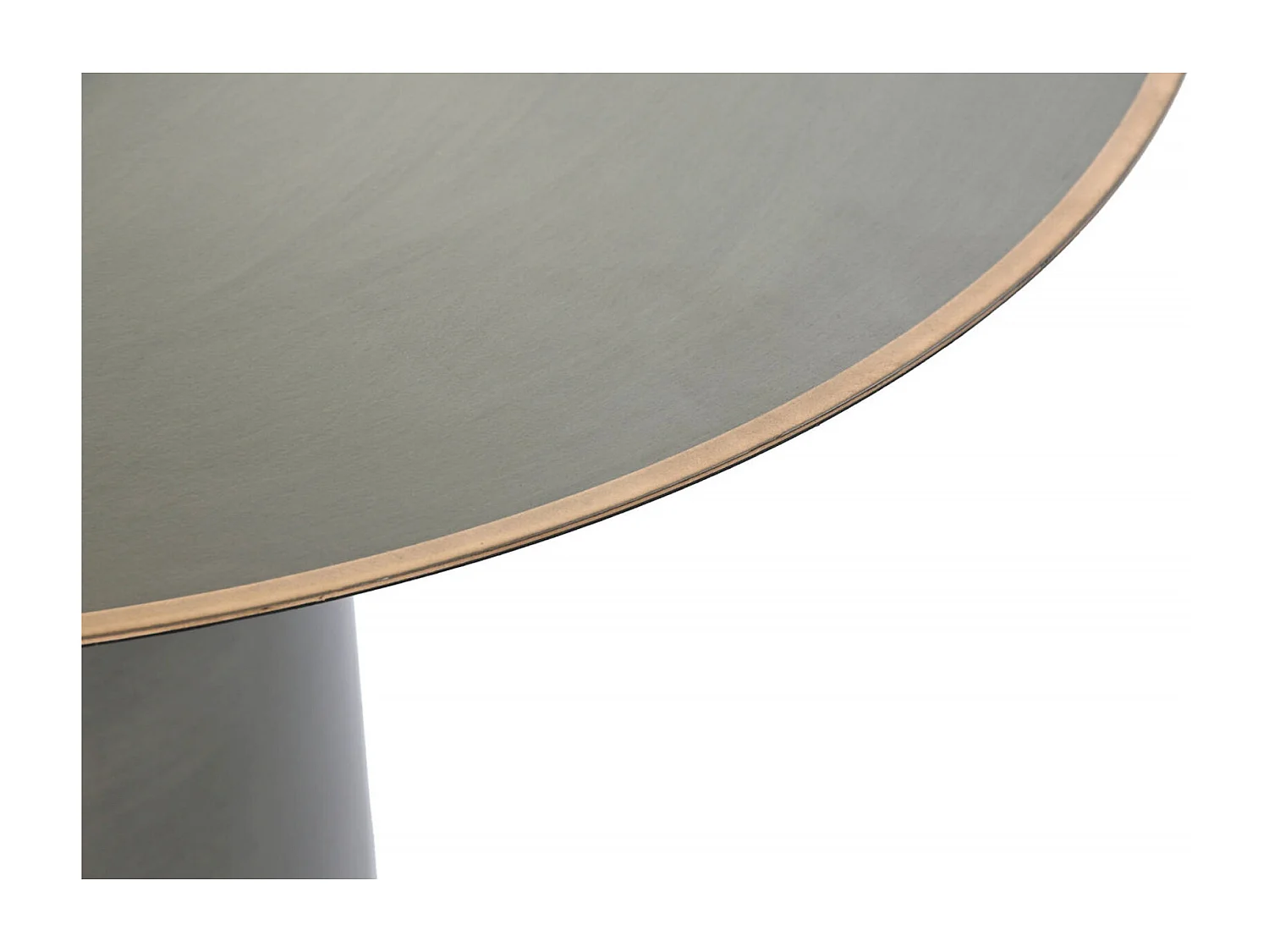 Table basse élégante métal gris et touché doré