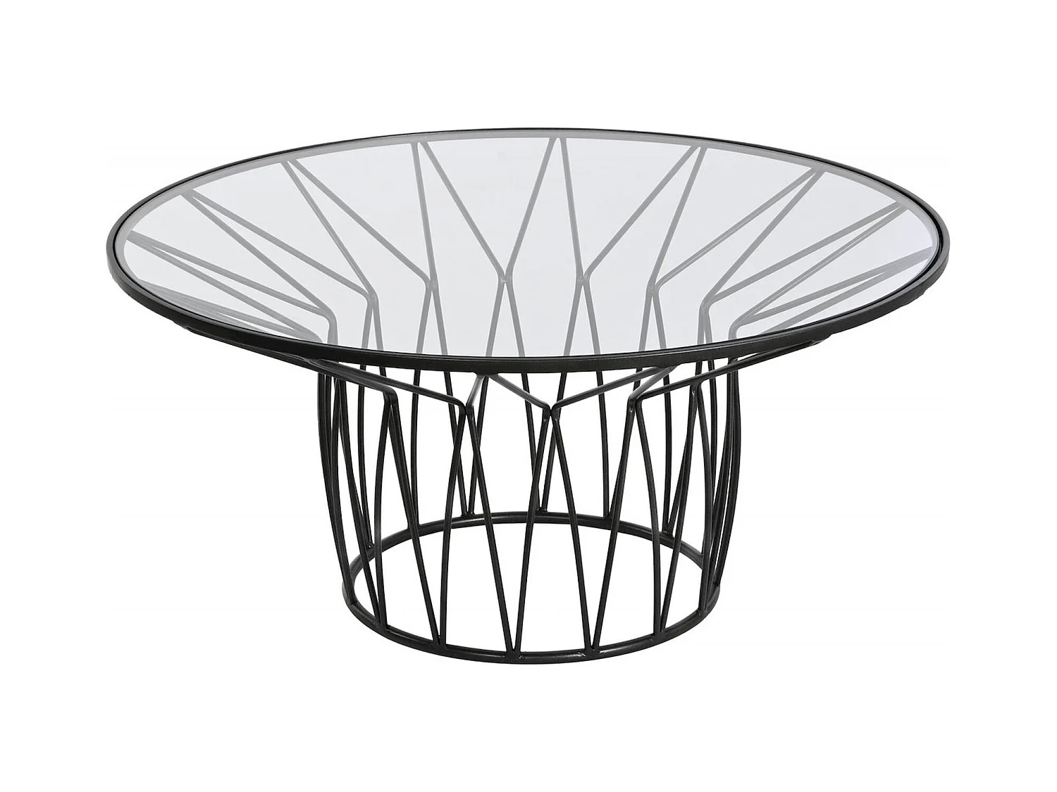 Table basse design métallique noire élégante