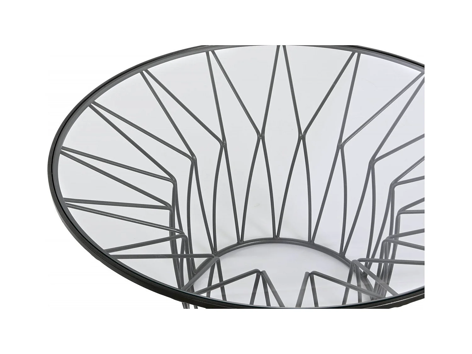 Table basse design métallique noire élégante