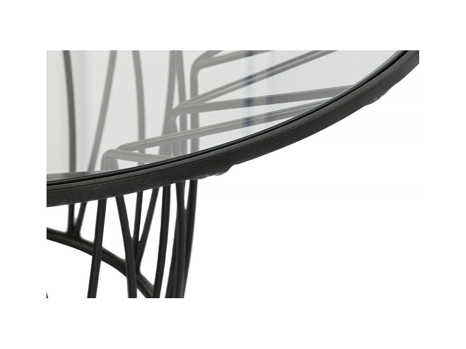 Table basse design métallique noire élégante