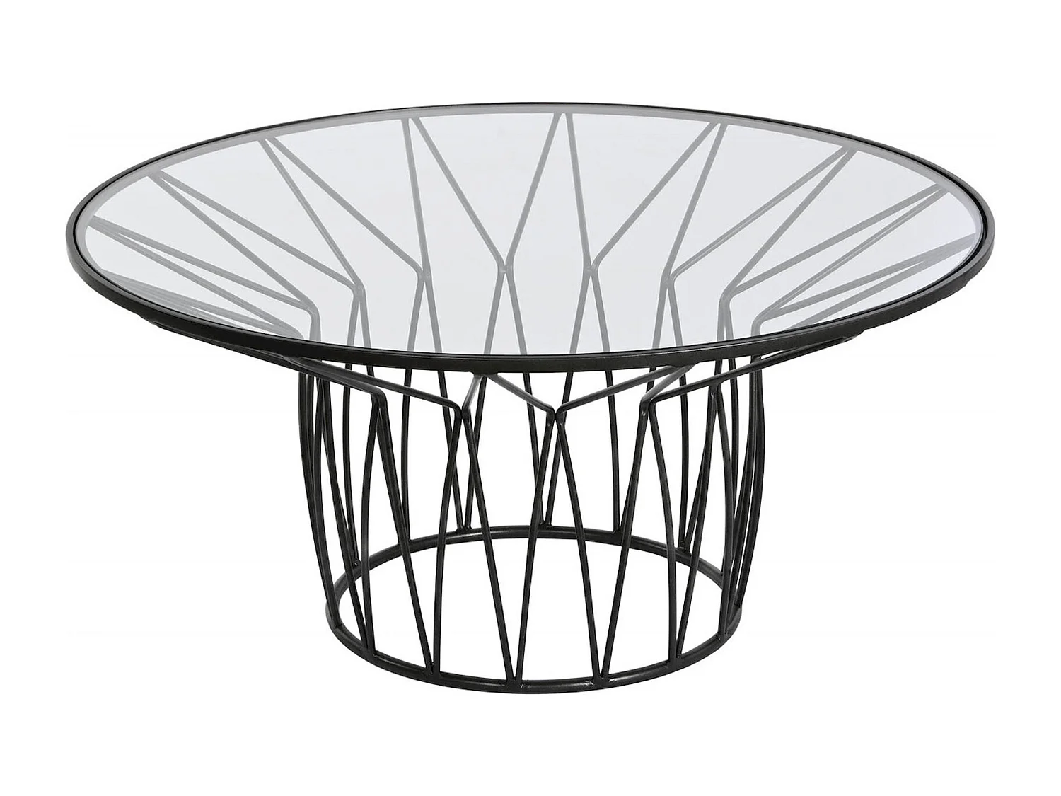 Table basse design métallique noire élégante