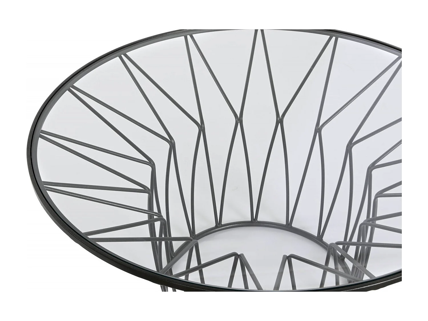 Table basse design métallique noire élégante