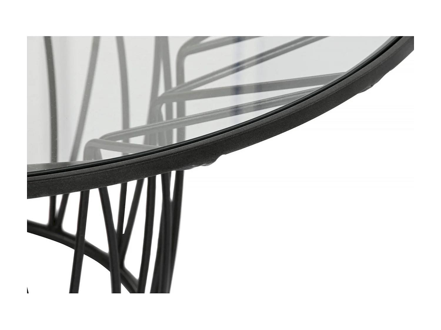 Table basse design métallique noire élégante