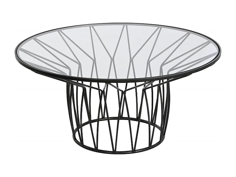 Table basse design métallique noire élégante