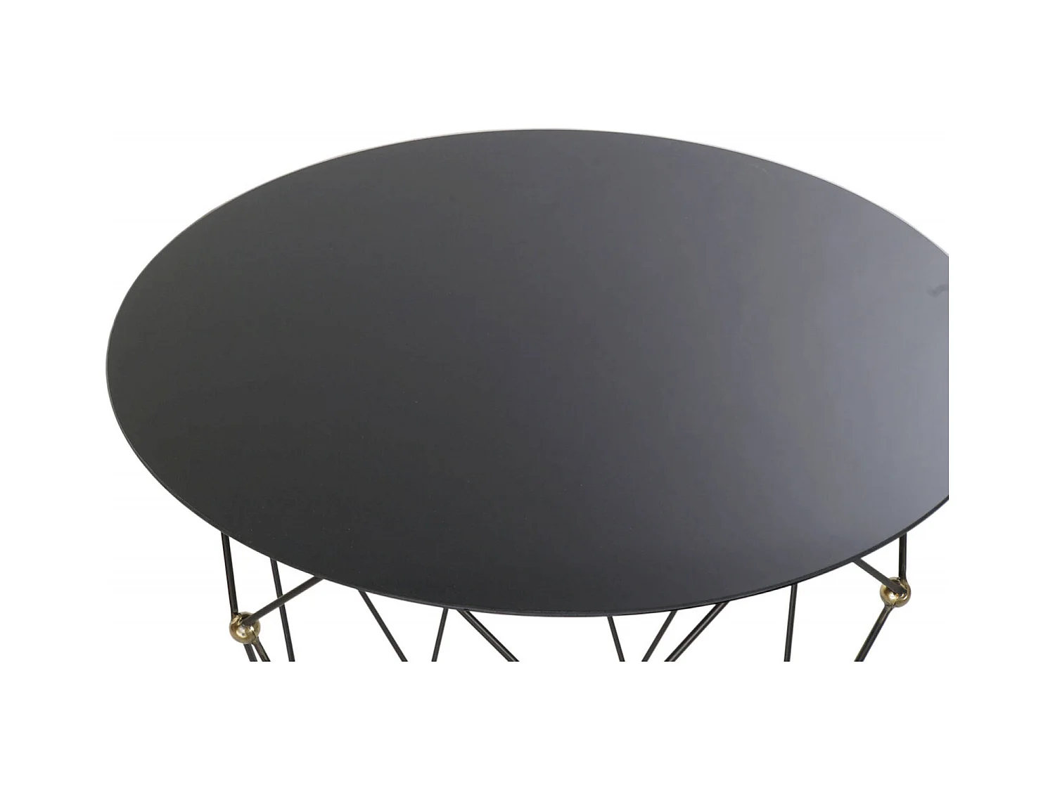 Table basse élégance en verre et métal noir doré