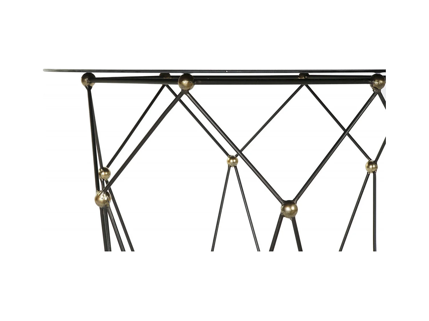 Table basse élégance en verre et métal noir doré