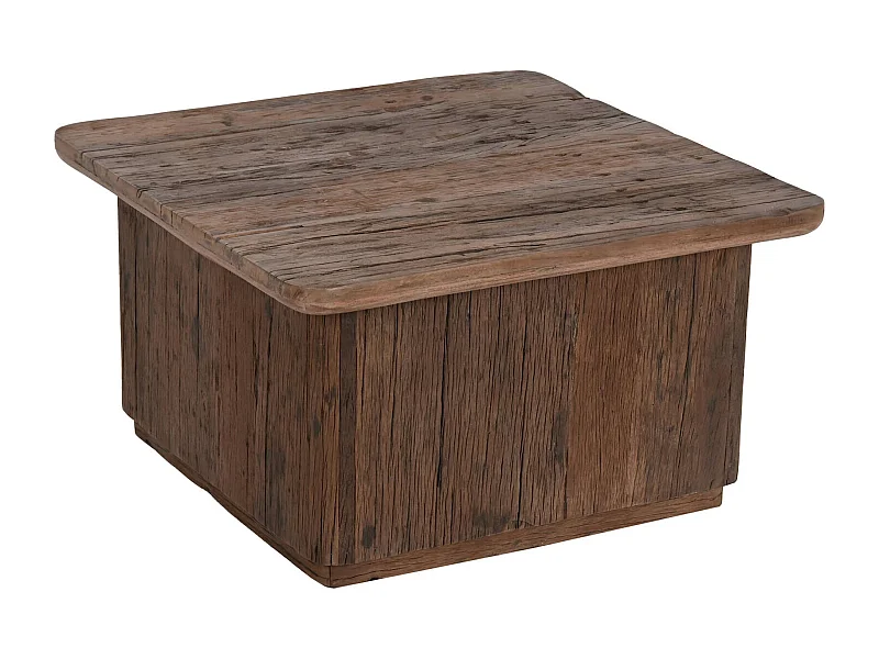 Table basse bois recyclé pour intérieur chaleureux