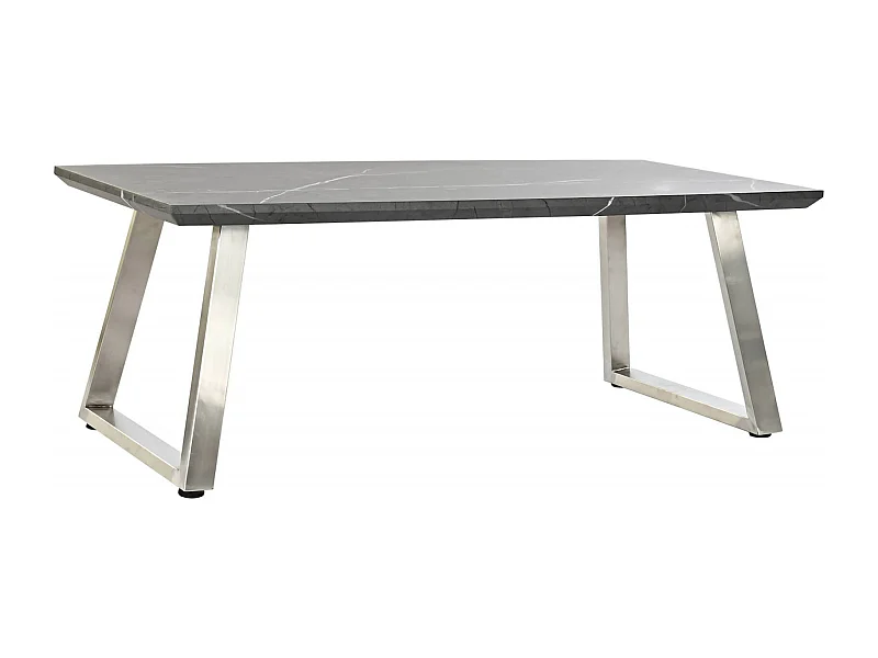 Table basse bois et acier noir pour salon chic