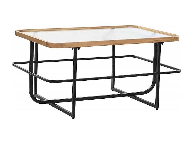 Table basse élégance métal et verre pour salon chic