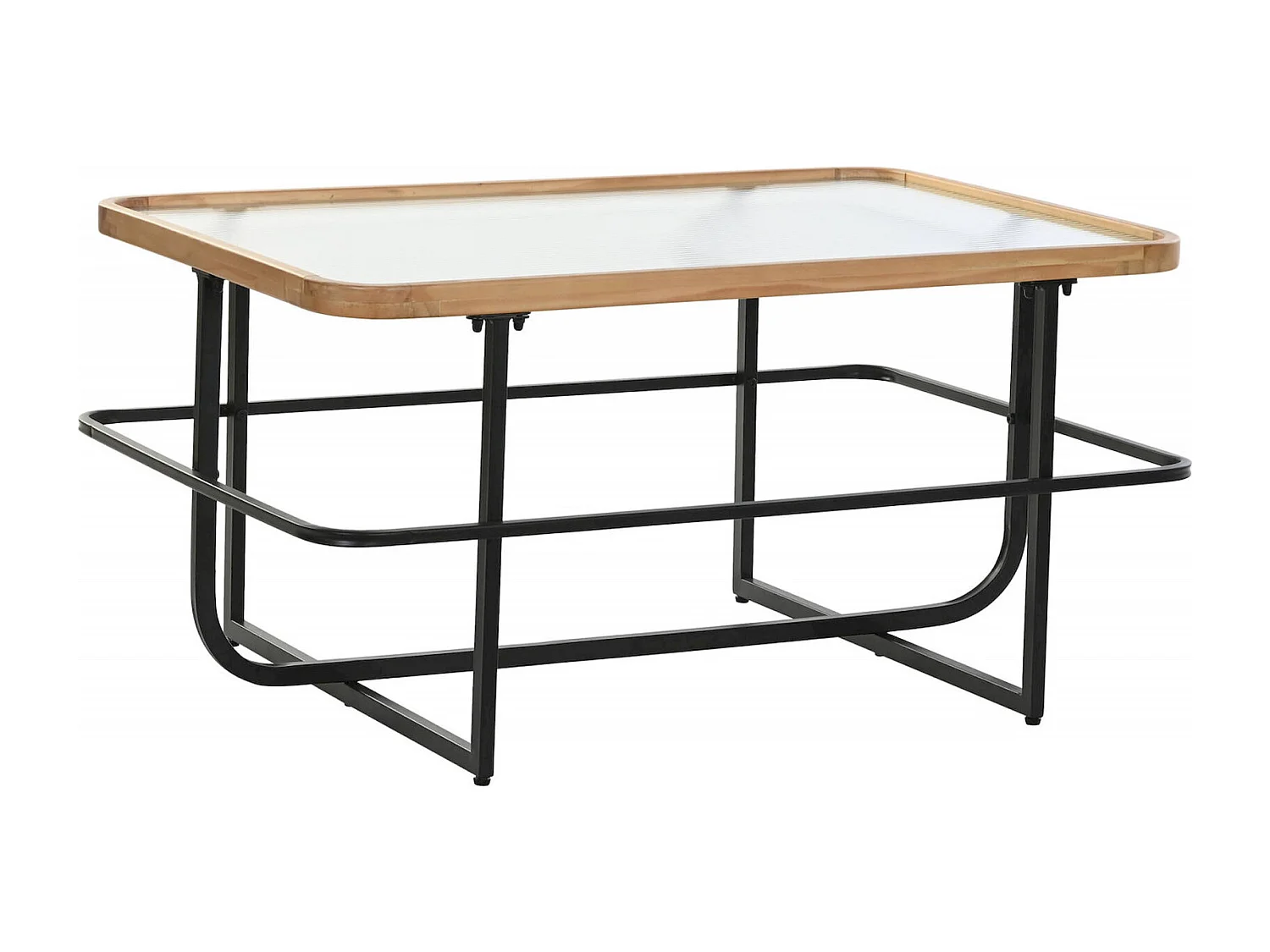 Table basse élégance métal et verre pour salon chic