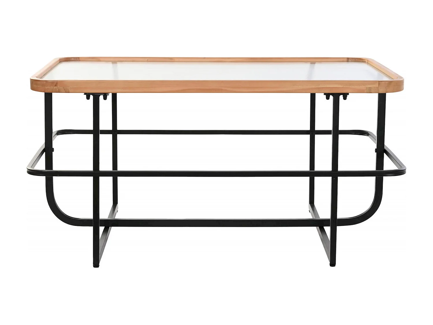 Table basse élégance métal et verre pour salon chic