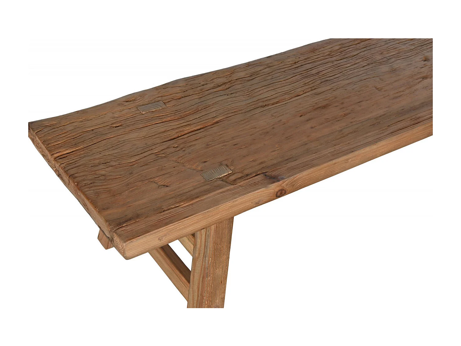 Table basse élégance rustique en olmo massif