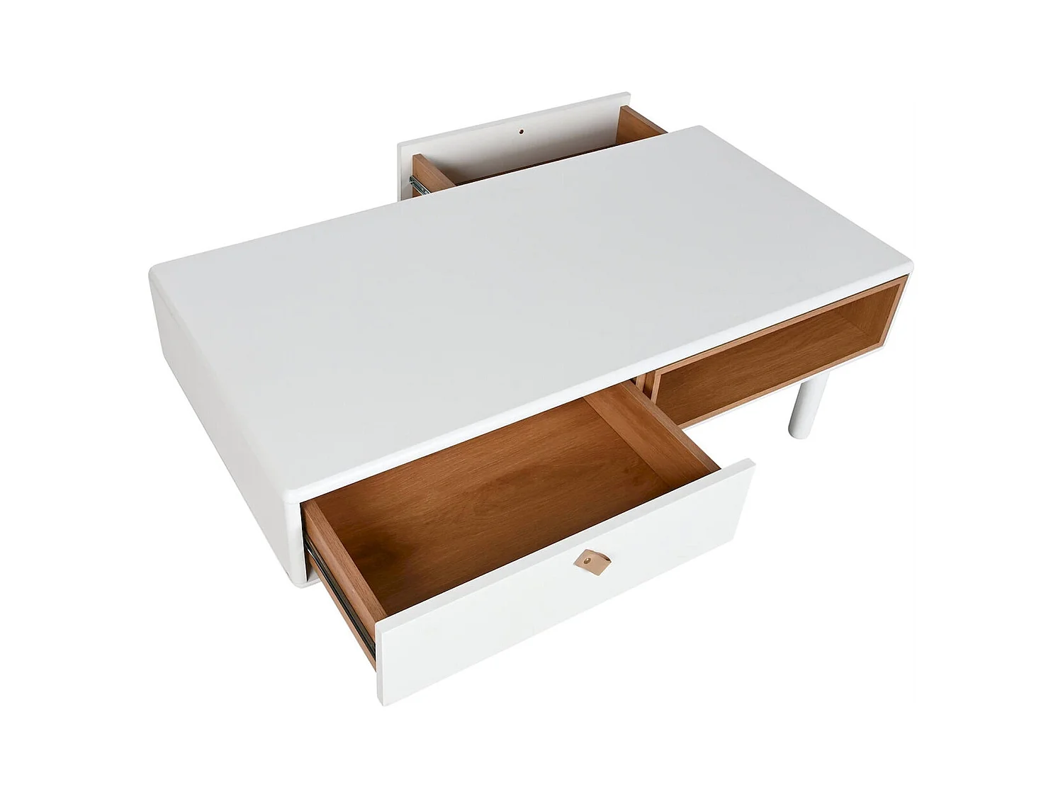 Table basse épurée bicolore pour salon moderne