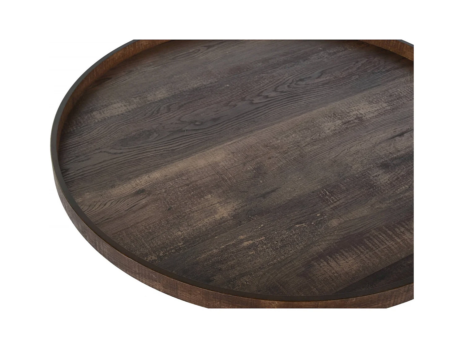 Table basse chic bois et argent pour salon moderne