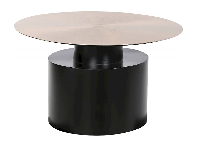 Table basse élégance dorée et noire pour intérieur chic